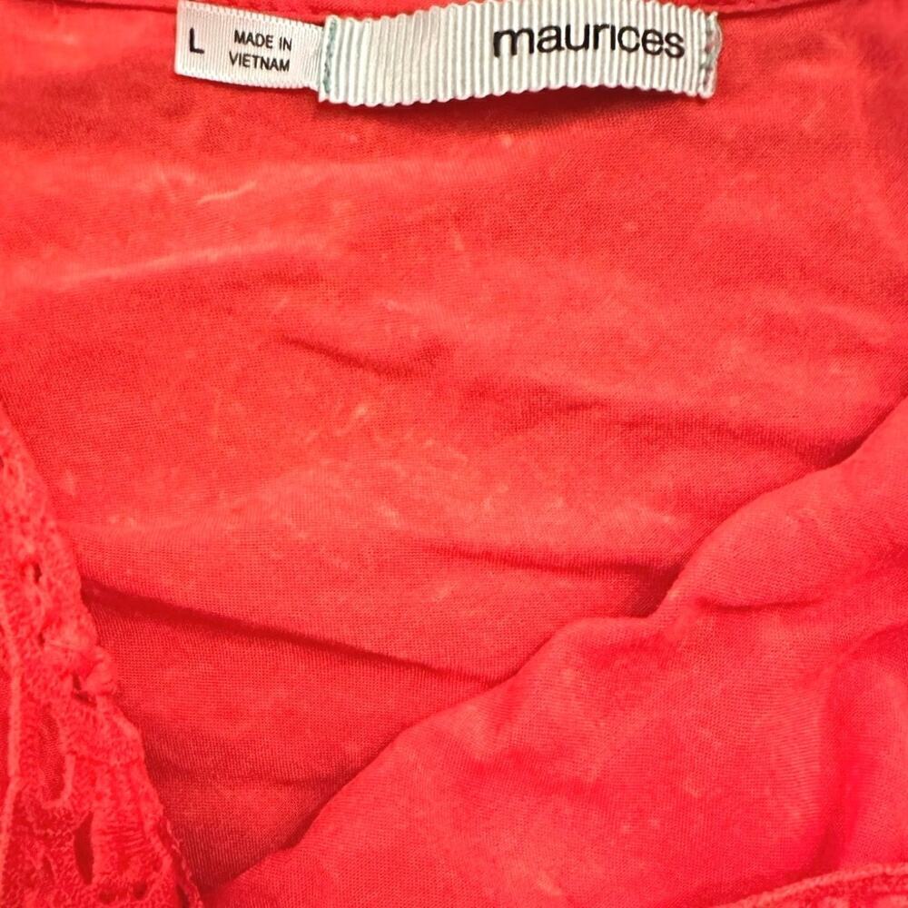 GUC Maurices Women's Coral Pullover Top w/ Crochet Detail XL - Picture 6 of 7